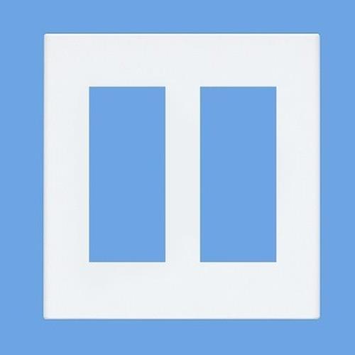 コスモシリーズワイド21 コンセントプレートスクエア(2連用/6個用)ホワイト <WTF8006W>