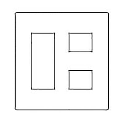 コスモシリーズワイド21 新金属コンセントプレート2型(2連用/5個用) <WTF9205>