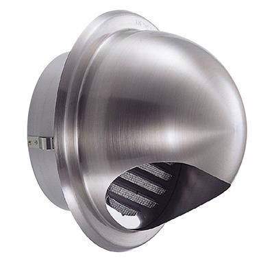 ステンレス丸型フード付ガラリ <GN>