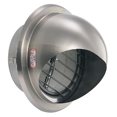 ステンレス丸型フード付ガラリ <UK>