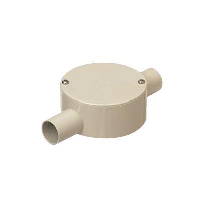 露出用丸形ボックス(平蓋) 2方出(S) <PVM-2S>