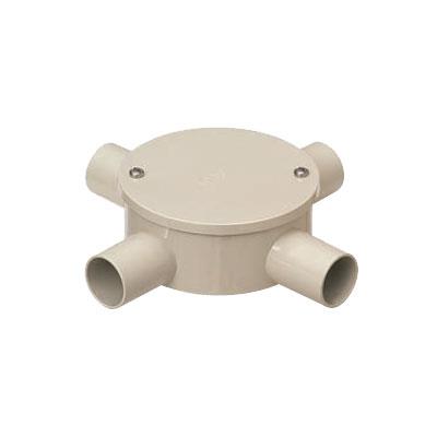 露出用丸形ボックス(カブセ蓋) 4方出 <PVM-4K>