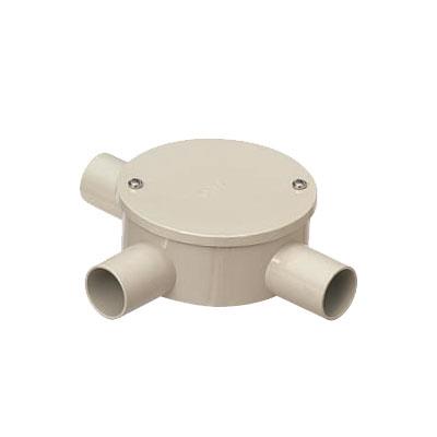 露出用丸形ボックス(カブセ蓋) 3方出 <PVM-3K>