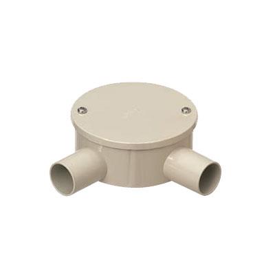 露出用丸形ボックス(カブセ蓋) 2方出(L) <PVM-2LK>