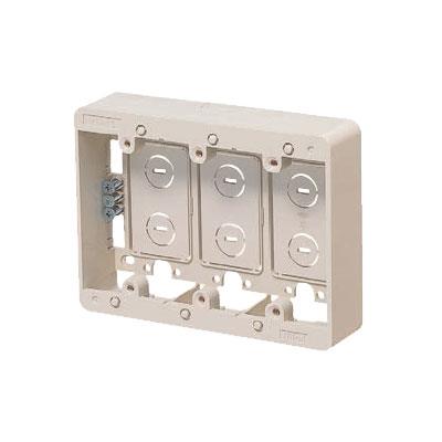 モール用スイッチボックス(Fタイプ) 3ヶ用 <MSB-F3>