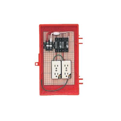 屋外電力用仮設ボックス(漏電しゃ断器・分岐ブレーカ・コンセント内蔵) <RB-3A>