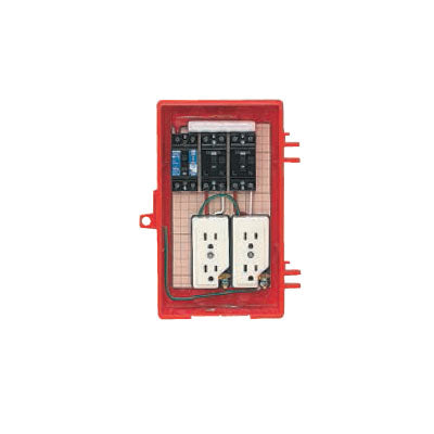 屋外電力用仮設ボックス(漏電しゃ断器・分岐ブレーカ・コンセント内蔵) <RB-2A>