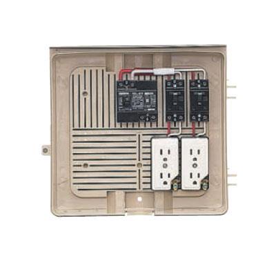 屋外電力用仮設ボックス(漏電しゃ断器・分岐ブレーカ・コンセント内蔵) <2Y-2C>
