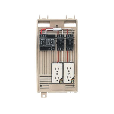 屋外電力用仮設ボックス(漏電しゃ断器・分岐ブレーカ・コンセント内蔵) <2L-2C>
