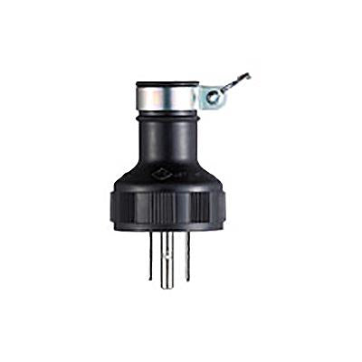 非防水ゴムキャップ(接地2P)ブラック <WF>