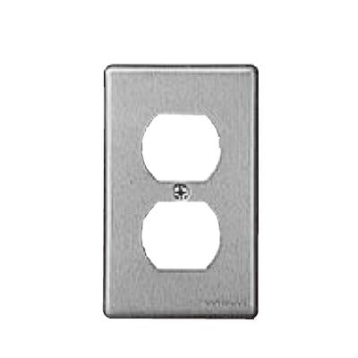 新金属埋込ダブルコンセントプレート(フルコート加工) <WF>