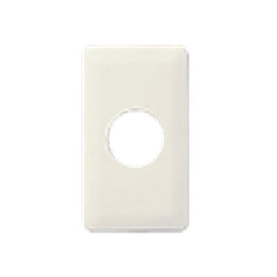 フルカラーモダンプレート(コンセントプレート丸穴)ミルキーホワイト <WN>