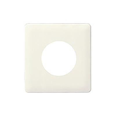フルカラーモダンプレート(コンセントプレート丸穴)ミルキーホワイト <WN>
