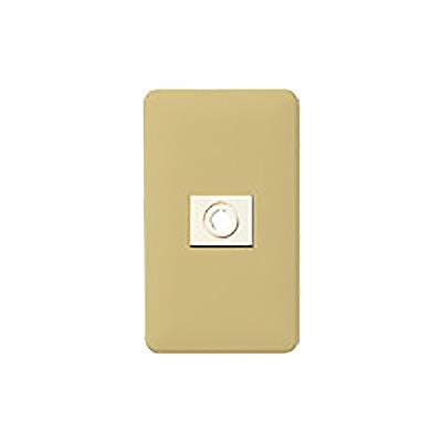 フルカラーモダンプレート1連(電話線プレート)ダークベージュ <WN>