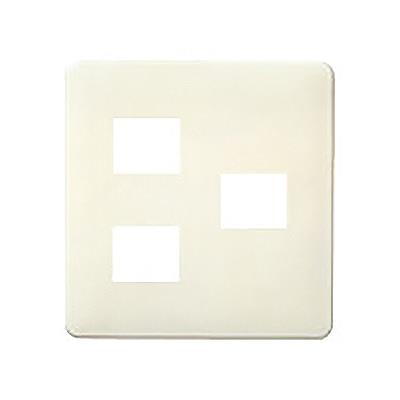 フルカラーモダンプレート3個用(2個+1個用)標準プレート(ミルキーホワイト) <WN>