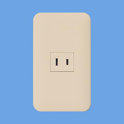 コスモシリーズワイド21 コンセントプレートラウンド1連用(1個用)ベージュ <WTF>