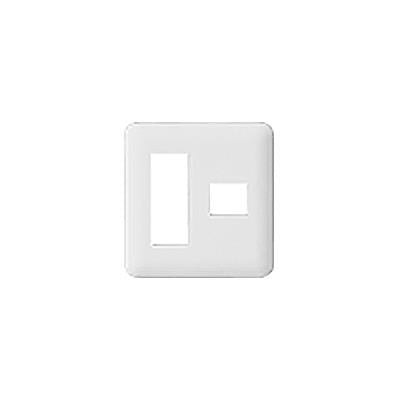 コスモシリーズワイド21 コンセントプレートラウンド2連用(4個用/3個+1個用)ベージュ <WTF>