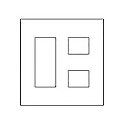 コスモシリーズワイド21 コンセントプレート2連用 ホワイト <WTF>