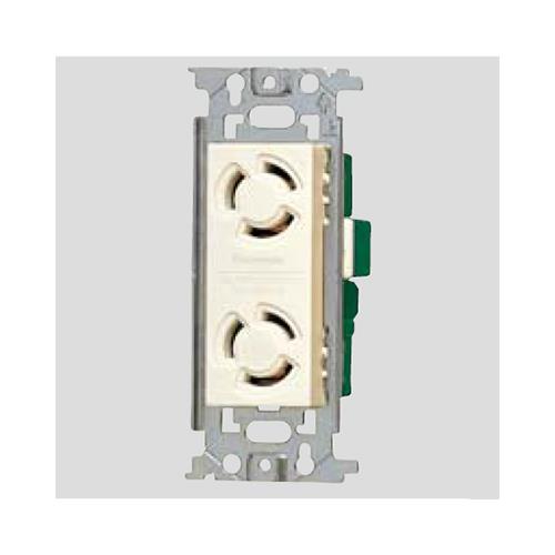 接地2P15A引掛埋込ダブルコンセント(フルカラー型)ミルキーホワイト <WF>