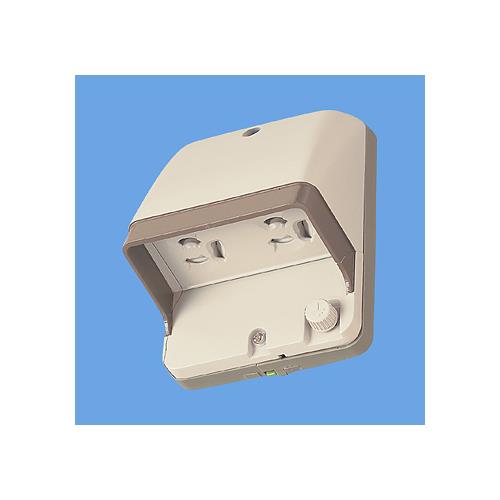 フル接地防水ダブルコンセント(φ39キャップ×2用)クリームグレー <WK>