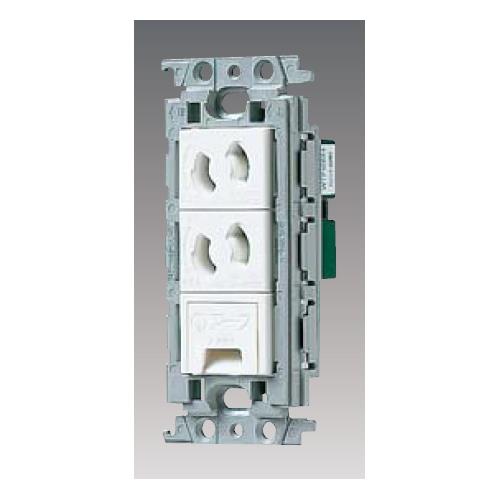 抜け止めアース付ダブルコンセント <WTF>