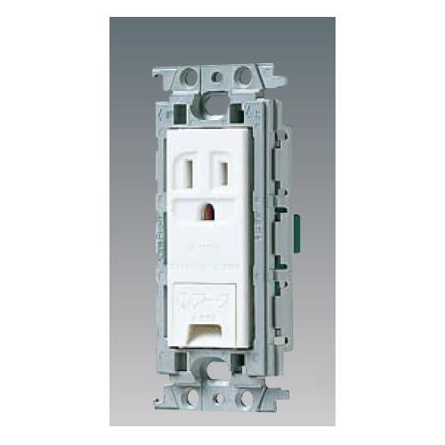 コスモシリーズワイド21 埋込アースターミナル付接地コンセント(絶縁枠付)ホワイト <WTF>