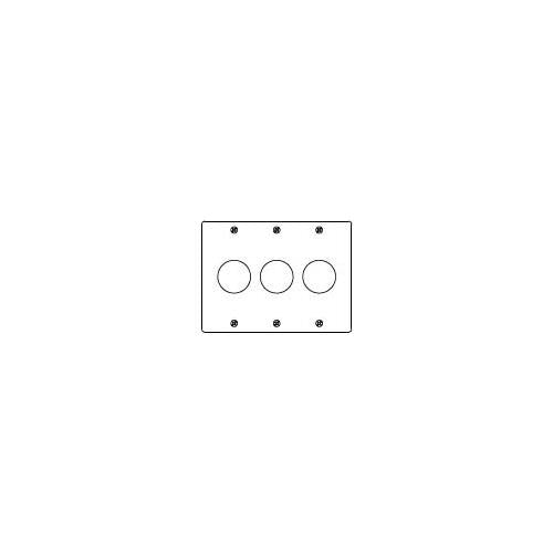 ステンレスプレート(コンセントプレート)φ35.5(3連) <WN>