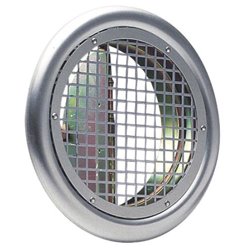 外壁用アルミ製換気口 (フラットグリル) (角パンチング型8□ x PITCH10 防火ダンパー付) <SED>