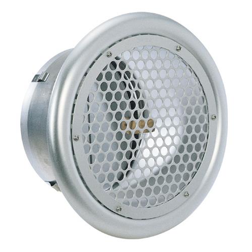 外壁用アルミ製換気口 (フラットグリル) 丸パンチング型8Φ x PITCH10 防火ダンパー付 <SPD-C>