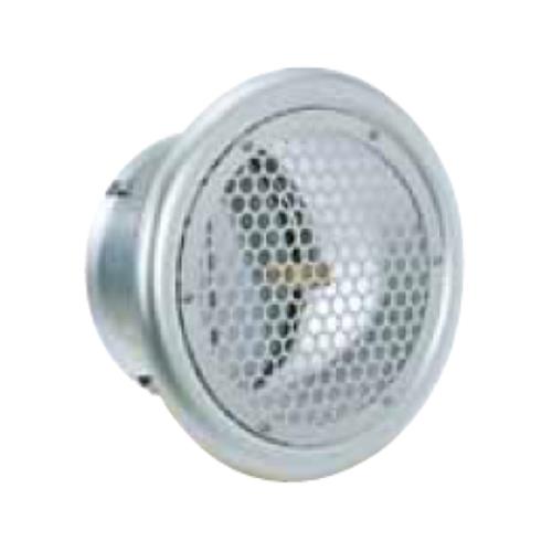 外壁用アルミ製換気口 (フラットグリル) 丸パンチング型8Φ x PITCH10 防火ダンパー付 大口径 <SPD-C>