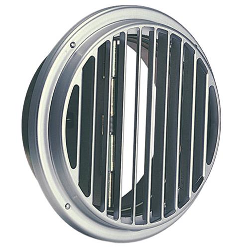 外壁用アルミ製換気口 (ベントキャップ) 薄型 縦ガラリ 防火ダンパー付 <STD-G>