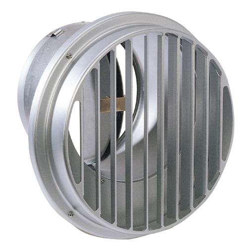 外壁用アルミ製換気口 (ベントキャップ) 厚型 偏芯縦ガラリ 防火ダンパー付 低圧損 <STD-HC>