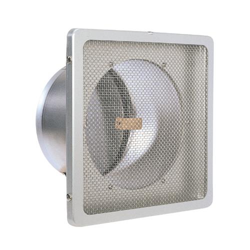 BL・外壁用アルミ製換気口 (フラットグリル) 角金網型10メッシュ 防火ダンパー付 <KND-CBL>