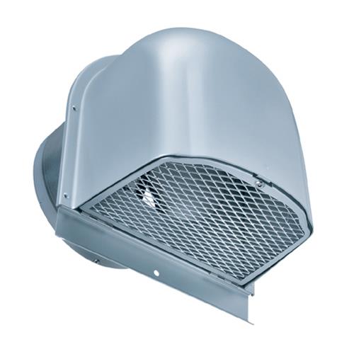 外壁用アルミ製換気口 (深型フード) 金網型 7x14ラス網 下部開閉タイプ 防火ダンパー付 <CFND-C>