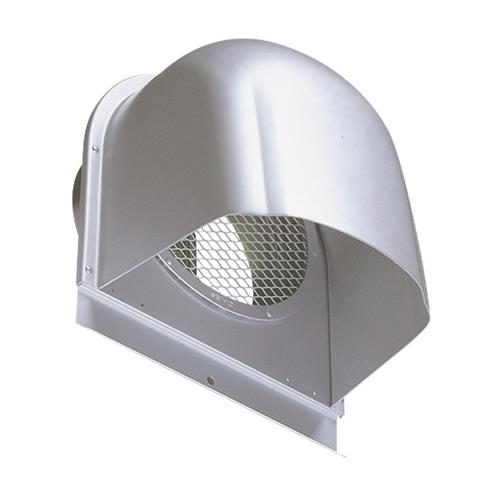 外壁用アルミ製換気口 (深型フード) 金網型7x14ラス網 下部開放タイプ 防火ダンパー付 <CFND-A>