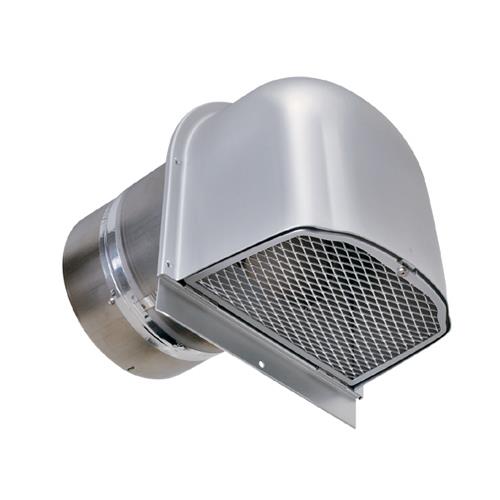 外壁用アルミ製換気口 (逆風防止・防火ダンパー付) 深型フード・金網型7x14ラス網 下部開閉タイプ <CFNDC-C>