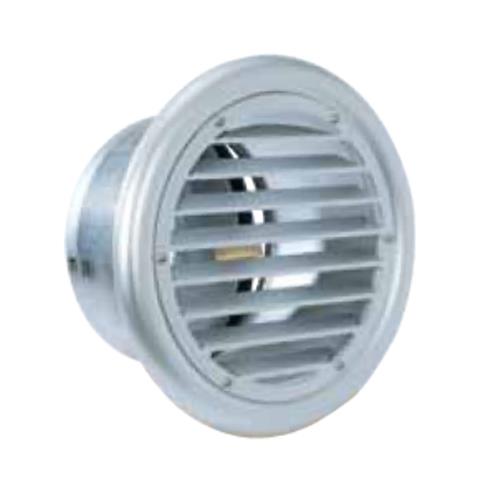 外壁用アルミ製換気口 (フラットグリル) 内向ガラリ型 防火ダンパー付 大口径 <SCD250C>