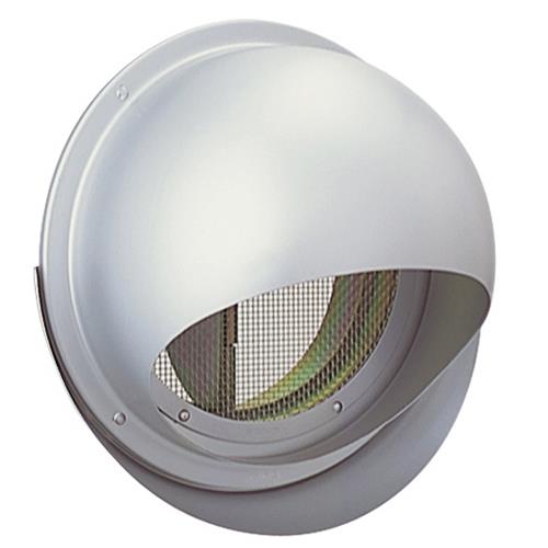 外壁用アルミ製換気口 (セルフード (C)(ワイド水切り付)) 同芯金網型10メッシュ 防火ダンパー付 <SFND-M>