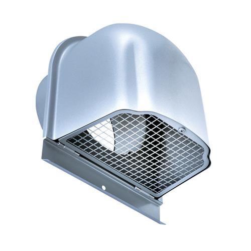 外壁用ステンレス製換気口 (深型フード) 金網型3メッシュ 下部開閉タイプ大口径 <CFN-S>