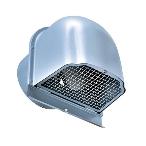 外壁用ステンレス製換気口 (深型フード) 金網型3メッシュ 下部開閉タイプ 防火ダンパー付 大口径 <CFND250SC>