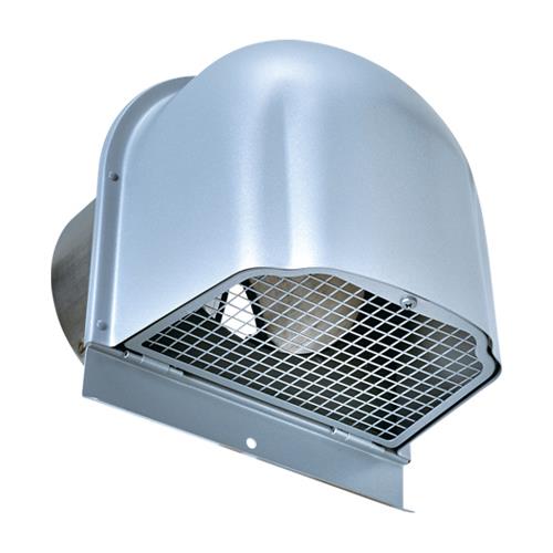 外壁用ステンレス製換気口 (逆風防止ダンパー付) 深型フード・金網型3メッシュ 下部開閉タイプ 逆風防止ダンパー付 <CFNC-S>