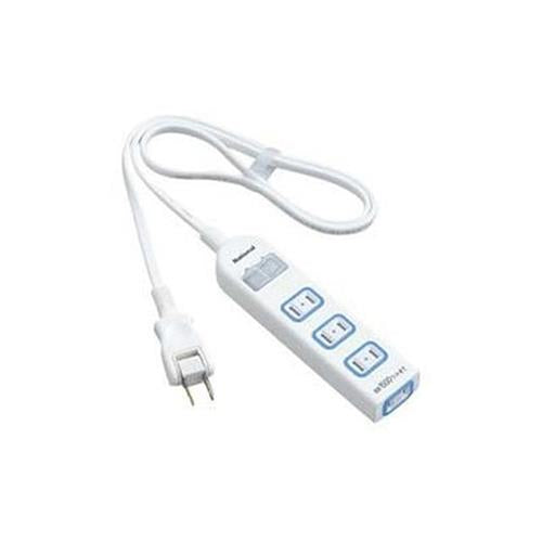 ザ・タップX(安全設計扉・パッキン付コンセント)(4コ口)(一括防水スイッチ付)(スナップキャップ・1mコード付)(ホワイト) <WHA25142WKP>