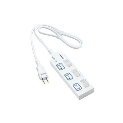 ザ・タップX(安全設計扉・パッキン付コンセント)(3コ口)(個別防水スイッチ付)(スナップキャップ・2mコード付)(ホワイト) <WHA25234WP>