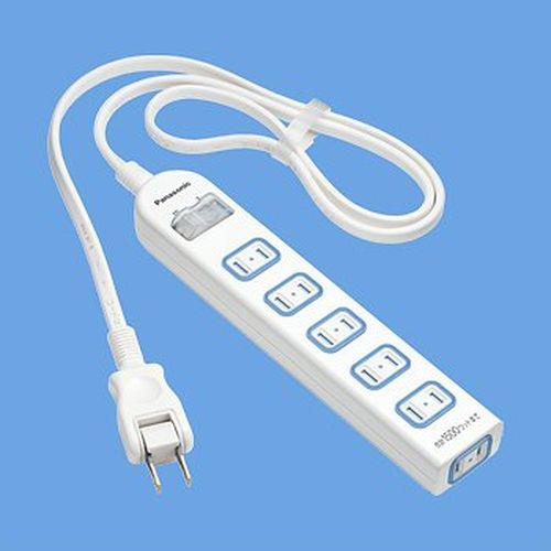 ザ・タップX(安全設計扉・パッキン付コンセント)(6コ口)(一括防水スイッチ付)(スナップキャップ・2mコード付)(ホワイト) <WHA25262WP>