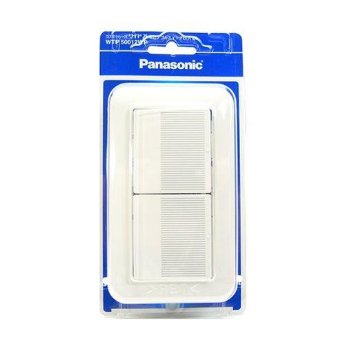 コスモシリーズワイド21 埋込ダブルスイッチB(片切)(プレート付)(ホワイト) <WTP50012WP>