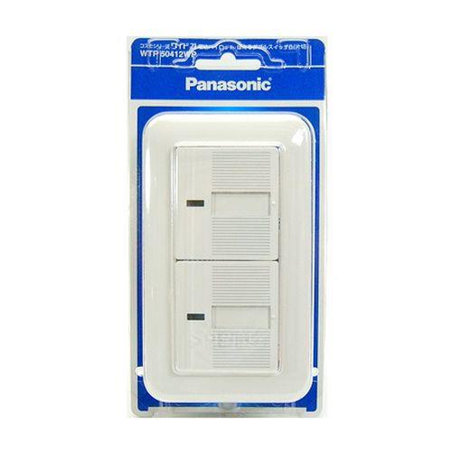 コスモシリーズワイド21 埋込パイロット・ほたるダブルスイッチB(片切)(プレート付)(ホワイト) <WTP50412WP>