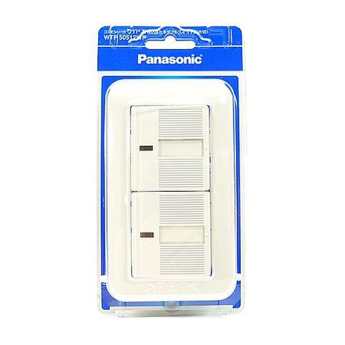 コスモシリーズワイド21 埋込ほたるダブルスイッチB(片切)(プレート付)(ホワイト) <WTP50512WP>