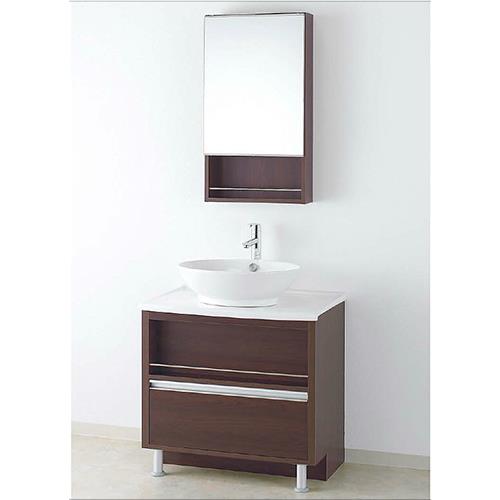 オーラシリーズ洗面台(750幅 シングルレバー混合栓 一面鏡) <LTM750KFEMM>