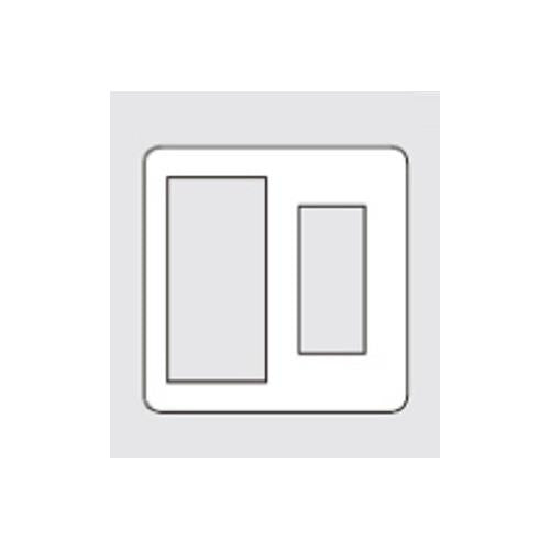 スイッチプレート(スイッチ+コンセント用) <WT8112W>