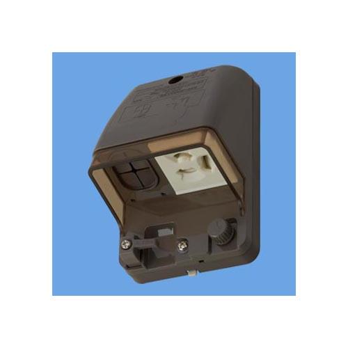 入線機能付防水コンセント(ブラウン) <WK41049A>